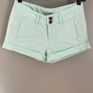 Express Green Shorts 0